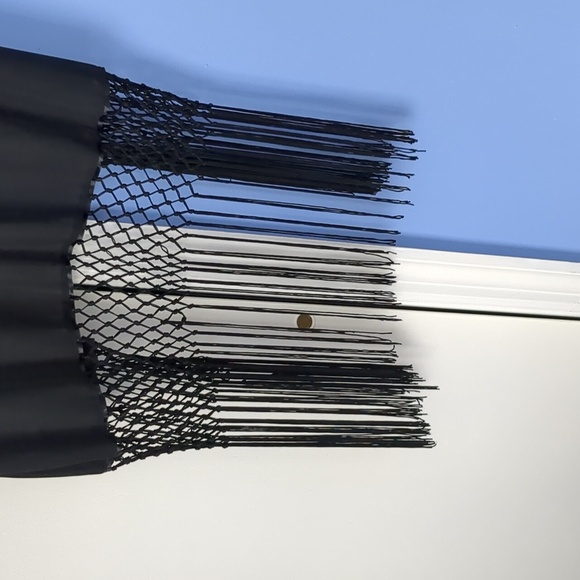 Medium Staring at Stars Open Front Embroidered Fringe Sheer Black Kimono - Picture 12 of 15